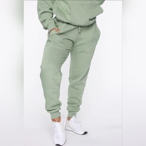 Jade green sweat pants